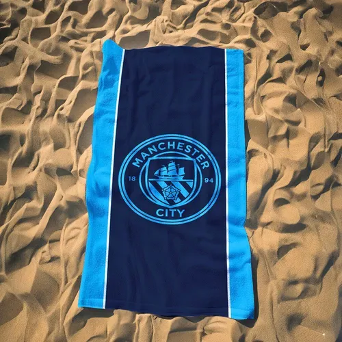 Manchester City Groß Handtuch Football Abzeichen 100% Baumwolle Bad Pool Strand