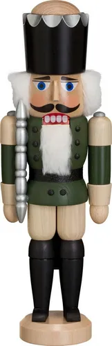 Nußknacker König grün von Seiffener Volkskunst