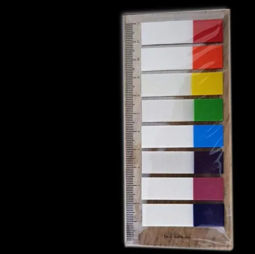 Film-Pagemarker Haftmarker - 200 Blatt (8 x 25 Blatt) zum Beschriften/Markieren