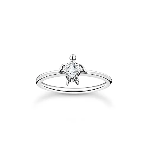 THOMAS SABO Damen Ring Schildkröte aus 925 Sterlingsilber in silber von THOMAS SABO