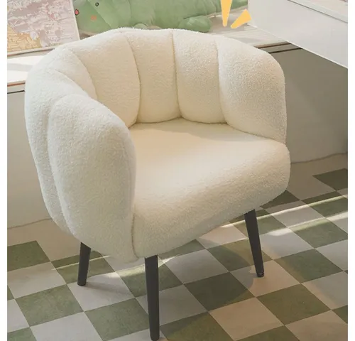 Muxing Sessel Polstersessel mit Armlehnen Schminksessel Relaxsessel Weiß (1-St)