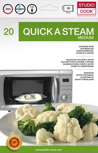 Dampf-Gar-Beutel für die Mikrowelle 16x26 cm Dampfgarbeutel Bratbeutel 20