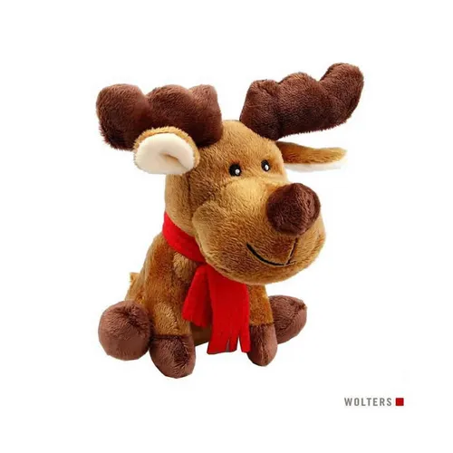 WOLTERS Plüschelch Rudolph - Plüschspielzeug für Hunde, Größe: 15 cm, weich und kuschelig für stundenlangen Spielspaß