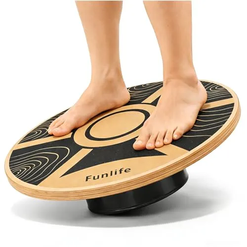 FunLife Balance Board rund Birkenholz TERRA – 360° Gleichgewichtstrainer für Fitness und Stabilität - Das FUNLIFE Balance Board fördert das Gleichgewicht und die Körperkontrolle in alle Richtungen. Ideal für effektives Training der Tiefenmuskulatur und für alle Altersgruppen. Hochwertiges Birkenholz sorgt für Langlebigkeit und Komfort.