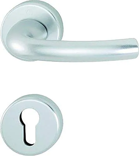 Hoppe Tokyo Rosettengarnitur, Aluminium Natur F1, 1710/42KV/42KVS, PZ (Profilzylinder)