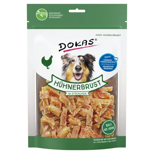 Dokas Hühnerbrust in Stückchen 200 g, Hundesnack, UVP 5,79 EUR, NEU