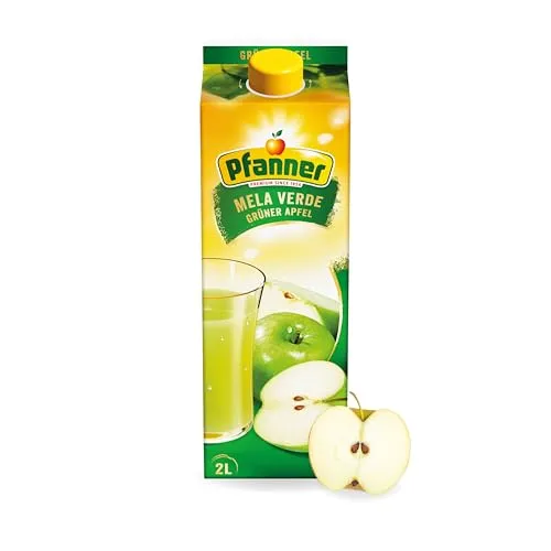 Pfanner Grüner Apfel (1 x 2 l) – Erfrischendes Apfelgetränk mit 40% Fruchtgehalt