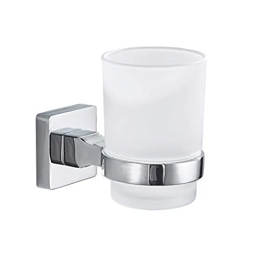 PHOEWON Becherhalter Bad SUS304 Edelstahl ZahnbüRstenhalter Wand Single Zahnputzbecher Halter