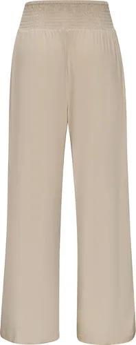 Palazzohose LASCANA - Damen, Gr. 42, Beige - Modische Palazzohose aus 100% Viskose mit weitem Bein, praktischen Taschen und eleganten Zierknöpfen. Ideal für den Sommer und figurumspielend geschnitten.