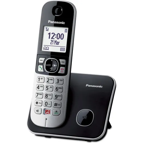 PAN COLESS KX-TG6851JTB ITA BLK - Hochwertiges Festnetztelefon, langlebig und robust mit flexibler Gestaltung