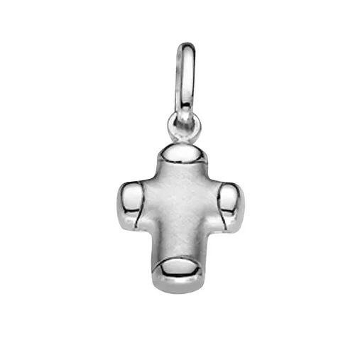 Kettenanhänger Kreuz aus 585 Weißgold, Unisex - Eleganter Kettenanhänger aus 14 Karat Weißgold, ideal für jeden Anlass. Zeitloses Design, perfekt für Männer und Frauen. Hochwertige Verarbeitung, hergestellt in Deutschland.