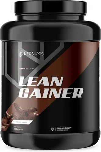 Neosupps Lean Gainer Chocolate 2000g – Kontrollierte Gewichtszunahme mit hochwertigem Protein - Der Lean Gainer ist ideal für aktive Menschen, die ihren Energiebedarf gezielt erhöhen möchten, ohne unnötige Zucker und hohe Kalorienmengen. Mit 300 kcal pro Portion unterstützt er eine kontrollierte Kalorienzufuhr.