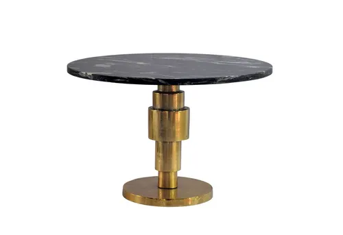 Wohnling Couchtisch WL7.373 60cm Marmor Schwarz Sofatisch Beistelltisch Wohnzimmertisch (Eleganter Mittelpunkt für moderne Wohnräume), Stilvoller Tisch mit hochwertiger Verarbeitung