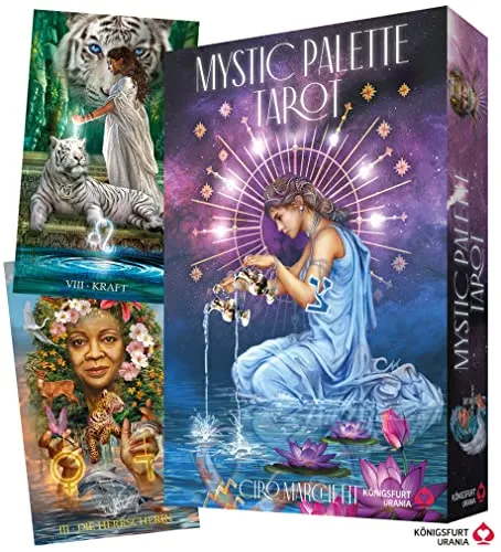 Mystic Palette Tarot: 78 Tarotkarten mit farbigem Buch von Ciro Marchetti - Moderne & Postmoderne Tarotkarten-Set mit einzigartigen Illustrationen und einem informativen Buch, perfekt für Einsteiger und erfahrene Kartenleger.