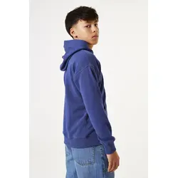 Hoodie GARCIA, Jungen, Gr. 152/158, blau (whale blau), Sweatware, Obermaterial: 100% Baumwolle, unifarben, regular fit taillenbedeckt, Rippbündchen, Sweatshirts Hoodie, mit Kapuze, for Boys