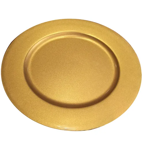 Großer Deko- & Gebäckteller GOLD 33cm Ø Plätzchen Weihnachten Tisch Deko #30