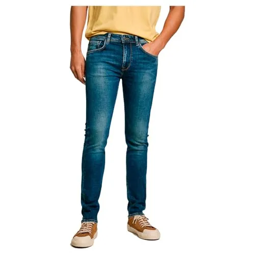Pepe Jeans Herren Straight Jeans, Blau (Denim-Ef5), 36W x 32L
