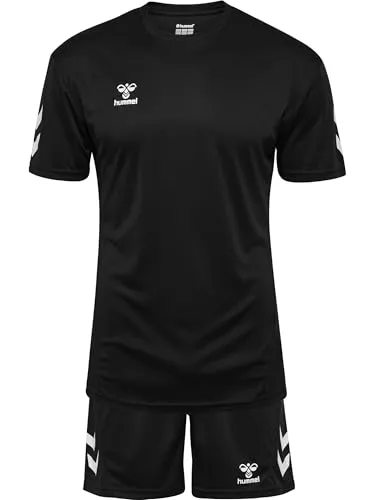 hummel Sportanzug HMLLOGO SET - 2-tlg. Teamsport schwarz XXL (56) - Trainingsbekleidung, atmungsaktives und schnell trocknendes Material für optimalen Komfort beim Sport.