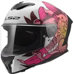 LS2 FF820 Rapid III Poppies Helm, weiß/pink, XXS (51/52) in pink von LS2