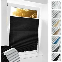 Plissee Klemmfix Verdunkelung 85 x 120 cm Schwarz – Ohne Bohren - Genieße mit dem Plissee Klemmfix Verdunkelung 85 x 120 cm in Schwarz optimale Privatsphäre und Lichtkontrolle. Einfach ohne Bohren anzubringen, bietet es eine elegante und flexible Lösung für jedes Zimmer.
