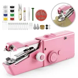 Handnähmaschine Mini, Tragbar & Einfach zu bedienen, Elektrisch für Anfänger, Perfekt für Stoff, Kleidung & DIY Projekte