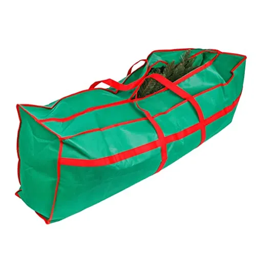 Weihnachtsbaumhülle mit Reißverschluss - 120 x 43 cm - Aufbewahrungstasche für künstliche Tannenbäume bis 210 cm - Kunst Tannen Christ Baum Tasche Sack Hülle