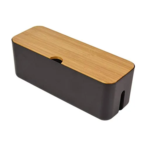 Kabelmanagement Box | Power Stripe Organizer | Cord Organizer Box | Verstecken und verbergen Sie Steckdosenleisten und Stromkabel vor Fernsehgeräten, Computern und Schreibtischen