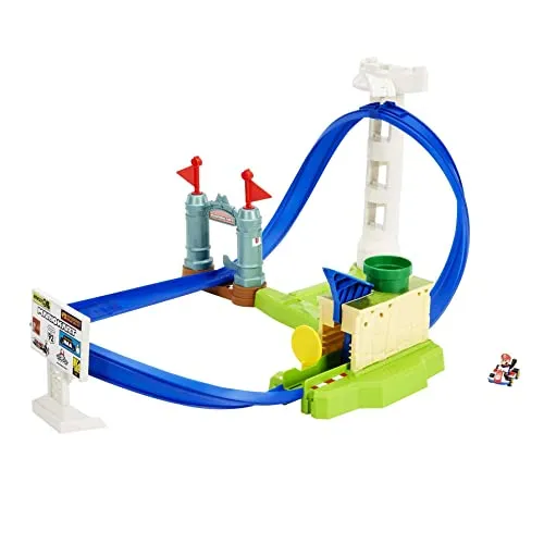 Mario Kart Basis Rundkurs mit Fahrzeug Circuit Slam Track Set Hot Wheels | HGK59
