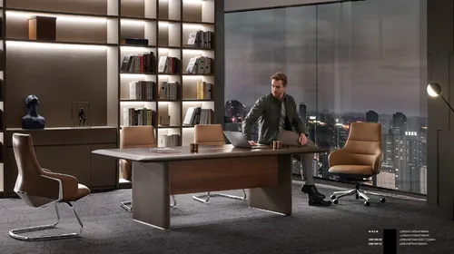 Moderner Konferenztisch 240 cm mit 6 Stühlen von XLMOEBEL