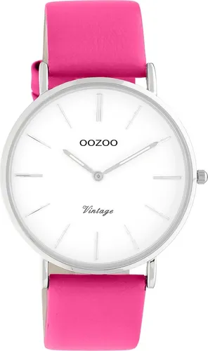 Oozoo Damen Armbanduhr Vintage Series C20304 - Stylische Analog-Lederuhr in elegantem Pink, 40mm Gehäuse, bis 3 bar wasserdicht – perfekt für modebewusste Damen!