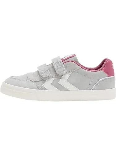 Hummel Unisex Kinder Stadil 3.0 Jr Sneaker, Lunar Rock, 32 EU - Sneaker für Kinder mit robustem Leder-Obermaterial, ideal für aktive Abenteuer und schick im Design.