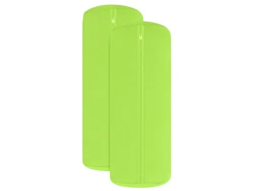 npluseins Doppelpack Jersey Nackenrolle-Kissenbezug - Uni Kissenhülle 1389.1908, ca. 40 x 15 cm, Apfel