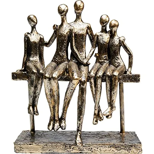 Kare Design Deko Figur Sitting Break, 24cm, Gold - Sammlerfiguren, handgefertigt und handbemalt, jedes Stück ein Unikat mit Antik-Finish, ideal für klassisch-elegante Einrichtung und als kreative Geschenkidee.