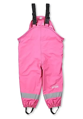 Sterntaler gefütterte Regenhose uni - Kinder Regenhose - Wasserdichte Matsch- und Buddelhose für aktive Mädchen, ideal für Regenwetter mit warmem Microfleece-Futter und verstellbaren Hosenträgern.