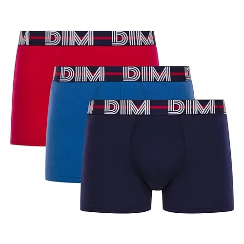 DIM Pack-3-Boxersystem D01QU für Herren - Herren-Boxershorts aus atmungsaktivem Stoff, bieten maximalen Komfort und perfekten Halt für den täglichen Gebrauch.