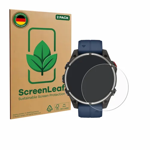 2x ScreenLeaf Displayschutzfolie für Garmin quatix 8 Pro (47 mm) nachhaltig