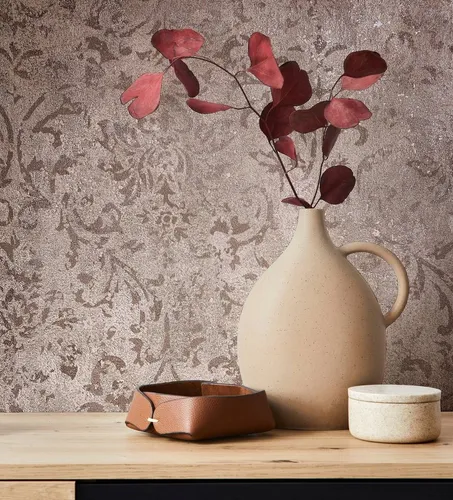 Marburg Vliestapete Patina, strukturiert und glänzend in braun von marburg