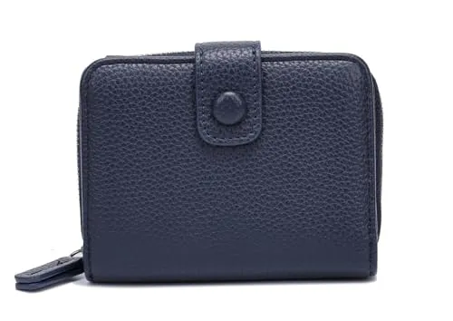 Damen GELDBÖRSE Brieftasche Wallet Geldtasche Portemonnaie Kreditkartenetu Portafoglio Kartenetui Geldbeutel Dunkelblau