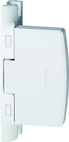 ABUS Scharnierseitensicherung FAS97 - Fenster-Zusatzschloss für maximale Sicherheit - Fenstersicherung für nach innen öffnende Fenster, ABUS-Sicherheitslevel 10, schützt zuverlässig mit automatischer Verriegelung und extra-schmaler Konstruktion.