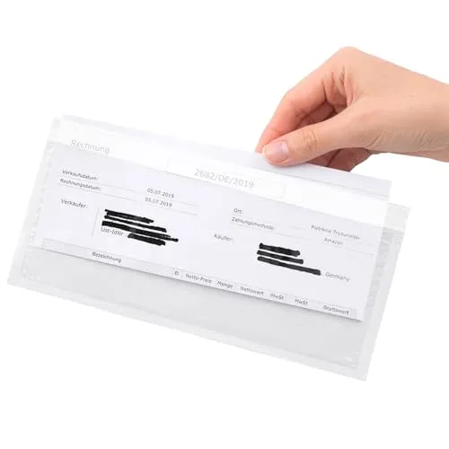 Netuno 250 Lieferscheintaschen selbstklebend transparent DIN lang 23,9x13,1