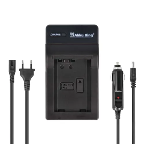 2in1 KFZ + Netz Ladegerät kompatibel mit Sony Akku NP-FW50