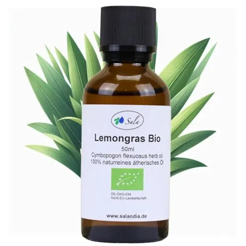 Sala Lemongrasöl Zitronengras Aroma ätherisches Öl naturrein BIO (50 ml)
