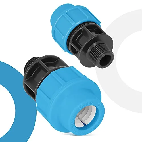 PE Rohr Kupplung Verschraubung PN16 x 1/2