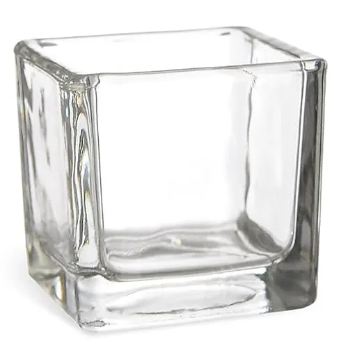 Großes Windlicht Glaswürfel in quadratischer Form 18 x 18 cm - Glaswindlicht eckig - Blumenvase eckig - Tischvase eckig - Blumenschale quadratisch 18 x 18 x 18 cm