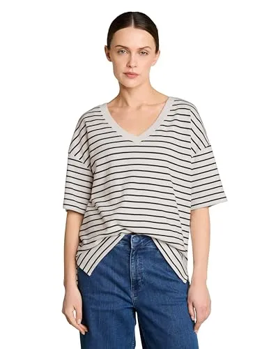 Oversized T-Shirt mit V-Ausschnitt