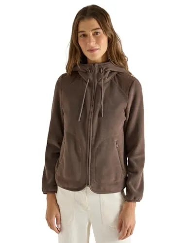 Cecil Damen Fleecejacke mit Hoodie - Bequeme Fleecejacke mit Kapuze, ideal für lässige Outfits. Weiches Material sorgt für hohen Tragekomfort und Vielseitigkeit.