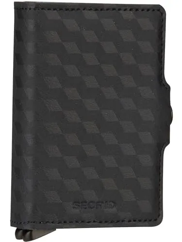 SECRID Twinwallet Optical - Titanium Blue - Portemonnaie mit 2 Cardprotectors, bietet Platz für bis zu 16 Karten und schützt vor unerwünschter Mobilkommunikation. Kompakt und stylish in hochwertigem Leder.