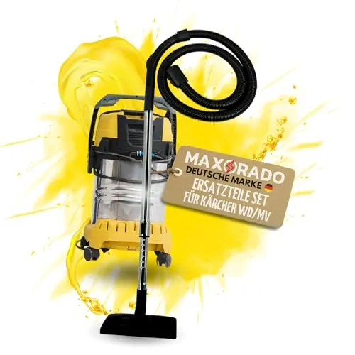 Maxorado Düse Rohr Schlauch Griff Ersatzteile Set für Kärcher 90121090 - Staubsaugerzubehörset für Kärcher WD2, WD3, WD4 & mehr. Ergonomischer Handgriff und teleskopierbares Rohr für flexibles Arbeiten. Hochwertige Materialien für Langlebigkeit.