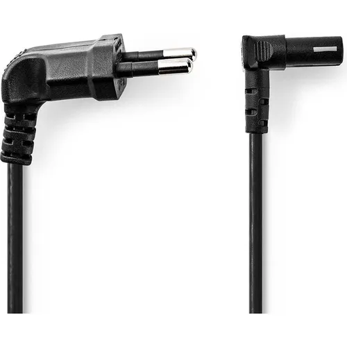 Nedis Stroomkabel |EU Male | IEC-320-C7 | 90° Gehoekt | 5.00 M | Plat (5 m) (CEGL11075BK50)