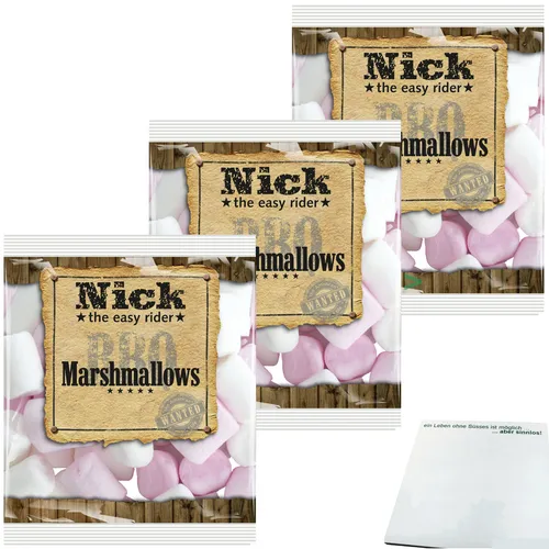 Nick Marshmallows 3er Pack 3x200g Packung usy Block von Nick